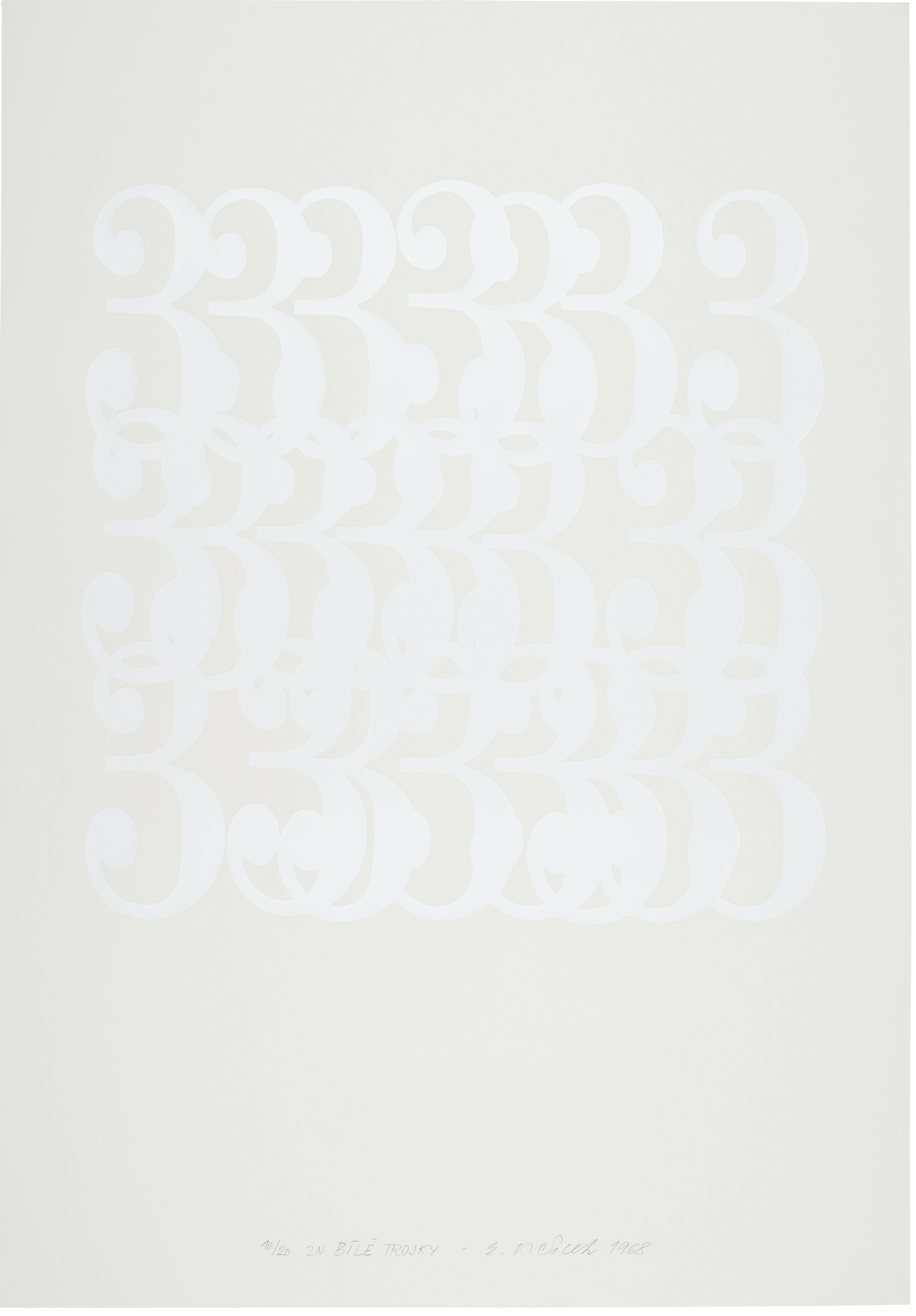 White Threes, from the cycle Numbers